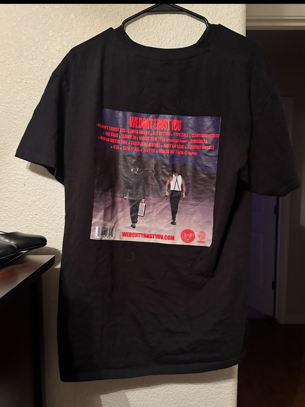 Black Future Graphic Tee - WeDontTrustYou album Print on back.